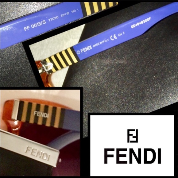 FENDI UNISEX SUNGLASSES CAN BE CHANGED TO SCRIPT - Picture 3 of 8